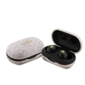 Guess True Wireless 4G PU Metal Logo ružová / Bezdrôtové slúchadlá / Bluetooth 5.3 / IPX5 / USB-C (57983118815)