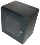 Xtendlan Skriňa 10" 12U 280×350 mm čierna / Nástenný rozvádzač / presklené dvere (WT-12U-2835-BLACK)