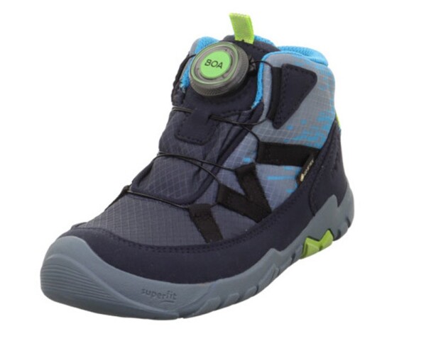Chlapčenské celoročné barefoot topánky TRACE Blue/ Light Green GTX Superfit 1-006040-8010 - 30