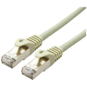Value 21.99.0849 RJ45 sieťové káble, prepojovacie káble CAT 6A S/FTP 90.00 m sivá dvojžilový tienený, plný drôt, samozhášavý 1 ks; 21.99.0849