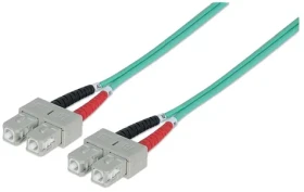 Intellinet SC/SC 1 m tyrkysová / Optický kábel / Multimode OM3 / Duplex / LSZH (751025)