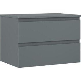 MEXEN/S - Orio kúpeľňová skrinka pod umývadlo 70 cm s doskou, 2 zásuvky, grafit mat 91A10-07047-2-BFFC66