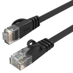 Orico PUG-C7B čierna / Sieťový kábel / Cat 7 / RJ45-RJ45 / plochý / 10 Gbps / 1 m