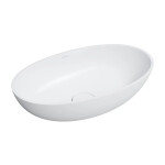 OMNIRES - SHELL M+ umývadlo na dosku, 60 x 35 cm biela mat /BM/ SHELLUNBM
