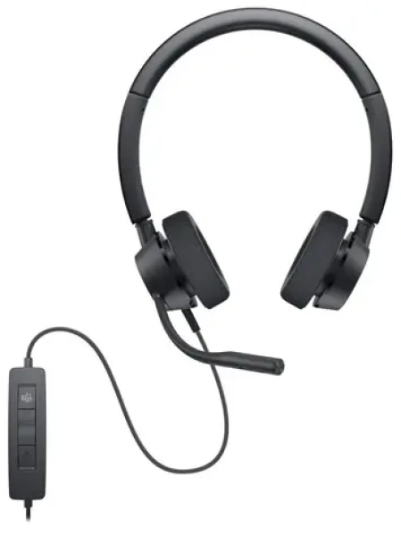 DELL WH3022 čierna / Headset s mikrofónom / USB / certifikácia Microsoft Teams a Zoom (520-AATL)