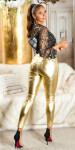 Sexy Musthave Highwaist Pants with golden details black