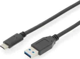 Digitus AK-300146-010-S čierna / Kábel USB-A na USB-C / 1 m (AK-300146-010-S)