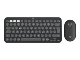 Logitech Pebble 2 Combo grafitová / Bezdrôtová klávesnica s myšou / BT / Logi Bolt / DE layout (920-012203)