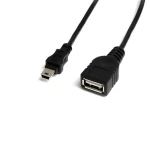 StarTech USB-A - Mini USB-B čierna / Kábel / USB 2.0 / 480 Mbps / 0,3 m (USBMUSBFM1)