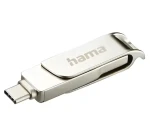 HAMA C-Rotate Pre 64 GB strieborná / Flash disk / USB-C 3.1 / USB-A 3.0 / čítanie: až 70 MB/s