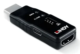 Lindy HDMI EDID Feeder 8K60 čierna / EDID emulátor / rozlíšenie 8K60Hz / USB-C / záruka 2 roky (32105)