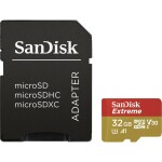 SanDisk Extreme® Action Cam pamäťová karta micro SDHC 32 GB Class 10, UHS-I, UHS-Class 3, v30 Video Speed Class vr. SD adaptéru, výkonnostný štandard A1; SDSQXAF-032G-GN6AA