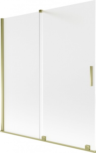 MEXEN/S - Velar dvojkrídlová posuvná vaňová zástena 150 x 150, dekor, zlatá 896-150-000-31-50