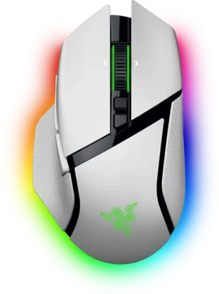 Razer Basilisk V3 Pro 35K biela / Bezdrôtová herná myš / optická / HyperScroll / 35000 DPI / 11 tlačidiel / USB-C