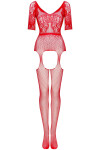 Bodystocking Courtney red - BEAUTY NIGHT FASHION Červená S/L