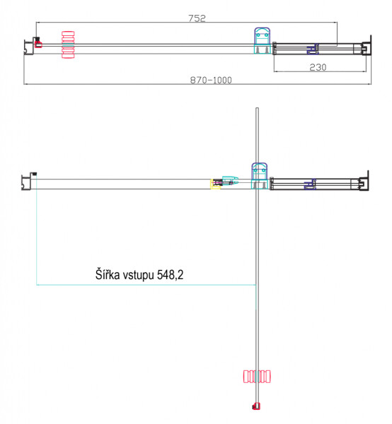 H K - Sprchové dvere do niky STYLE 90 rozmer 87-100x190cm číre sklo STYLE 90