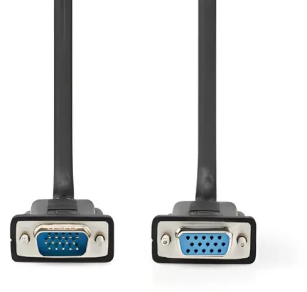 Nedis VGA kábel čierny / Kábel / VGA-VGA / Poniklované konektory / 2 m / Max. 1280x800 (CCGL59100BK20)