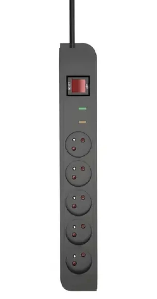 TB Touch Energy prepäťová ochrana 1,5 m / Predlžovací kábel / 5 zásuviek / Vypínač napájania / 2300 W (ALTBXPA05FR150B)