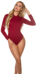 Sexy Koucla Neck Body with WOW back view BORDEAUX XS