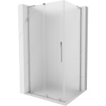 MEXEN/S - Velar L sprchovací kút, posuvné dvere 90 x 80, dekor, chróm 871-090-080-33-01