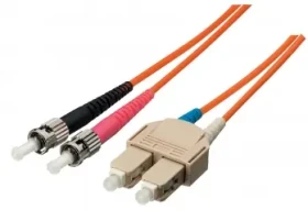 Equip ST/SC žltá / Optický patchkábel / Singlemode duplex OS2 / 2 m / LSZH (252332)