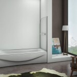 H K - Vaňová zástena S11H FLAG 80x140cm - jednodielna sklopná, číre sklo, s držiakom na uteráky SE-S11HFLAG80