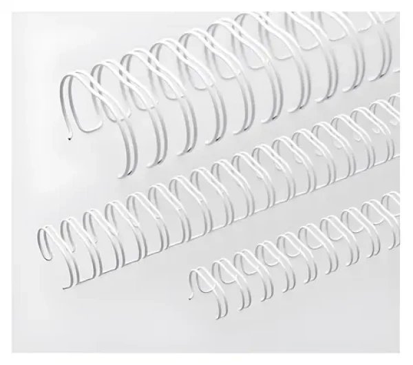 EuroSupplies Kovové chrbty (3:1") 14,3 mm biele / Viazacie chrbty / pre 101-120 listov 80 g papiera / 50 ks
