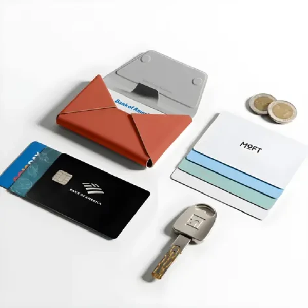 Moft Agile Travel MagSafe hnedá / Peňaženka / MagSafe / Stojanček / 8 kariet / RFID ochrana (MB005S-1-CLRD)