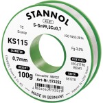 Stannol KS115 spájkovací cín bez olova cievka Sn99,3Cu0,7 ROM1 100 g 0.7 mm; 574004