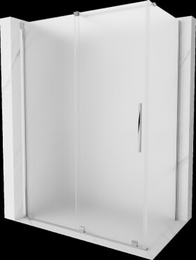 MEXEN/S - Velár sprchovací kút, posuvné dvere 150 x 80, dekor, chróm 871-150-080-31-01