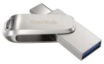 SanDisk Ultra Dual Drive Luxe 256 GB strieborná / Flash Disk / USB-A 3.1 amp; USB-C 3.1 / čítanie: 150 MBs (SDDDC4-256G-G46)
