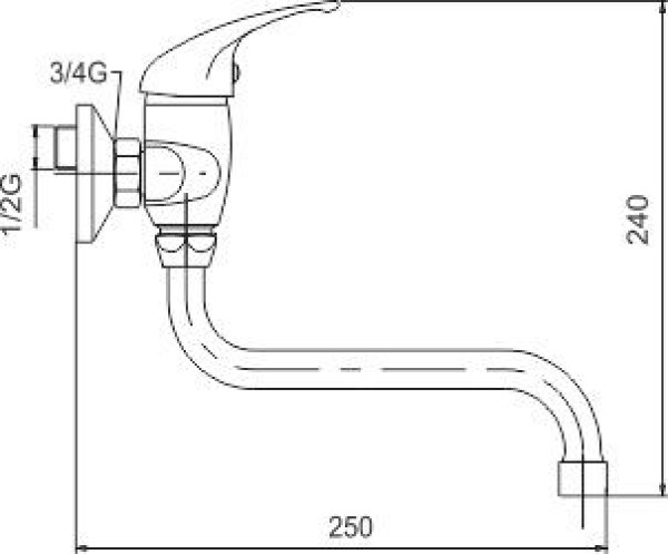 NOVASERVIS - Drezová umývadlová batéria 150 mm Metalia 55 chróm 55070/T,0