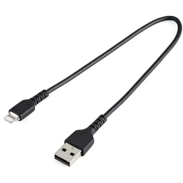 StarTech čierna / Dátový kábel / USB-A na Lightning / 0,3 m (RUSBLTMM30CMB)