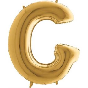 Nafukovací balónik písmeno G zlaté 102 cm - Grabo