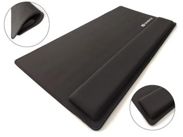 Sandberg Desk Pad Pro XXL / ergonomická podložka ku klávesnici / 712 x 350 x 23 mm (520-35)