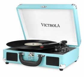 Victrola VSC-550BT modrá / Gramofón kufríkový / 33 amp; 45 amp; 78 RPM / BT / RCA / 3.5mm jack / repro / dopredaj (VSC-550BT-TRQ-EU)