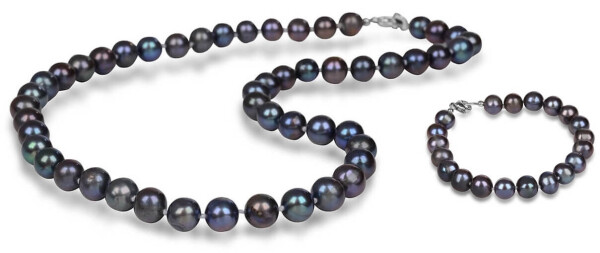 JwL Luxury Pearls Zvýhodnená perlová súprava šperkov JL0265 a JL0360 (náramok, náhrdelník)