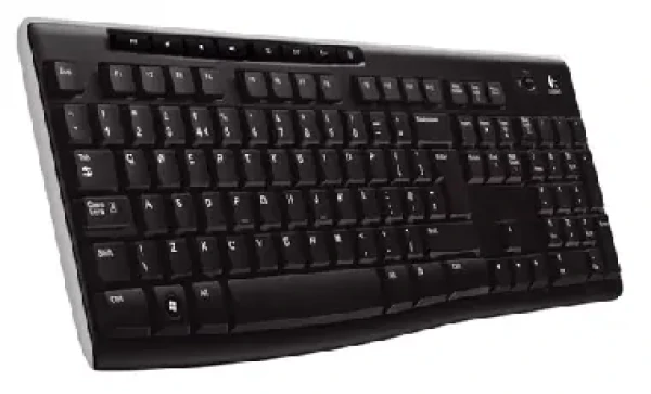 Logitech klávesnica Wireless Keyboard K270, CZ/SK, Unifying prijímač, čierna (920-003741)