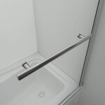 H K - Vaňová zástena S11H FLAG 80x140cm - jednodielna sklopná, číre sklo, s držiakom na uteráky SE-S11HFLAG80