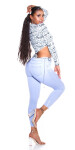 Sexy Skinny Ripped Leg Jeans denimblue 34