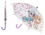 TEDDIES Dáždnik priehľadný Tlapková patrola / Dáždnik / Priemer 60 cm / Kov/plast