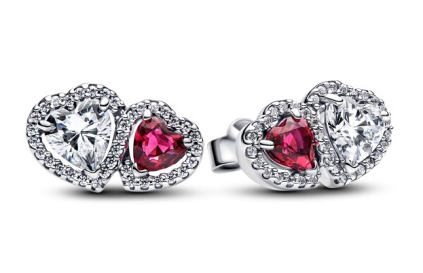 Pandora Blyštivé srdiečkové náušnice Timeless 293633C01