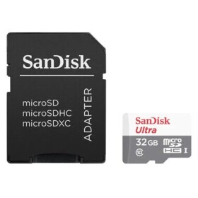 SanDisk Ultra microSDHC 32GB + adaptér / Class 10 / UHS-I / čítanie: až 100MBs (SDSQUNR-032G-GN3MA)