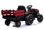 Mamido Detský elektrický traktor Farmer s vlečkou a lopatou červený