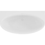 MEXEN/S - Bruna voľne stojaca vaňa nástenná 150 x 82, biela lesk, sifón a prepad biela 52731508200-20