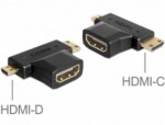 DeLock adaptér HDMI A samica gt; HDMI C + HDMI D samec (65446)