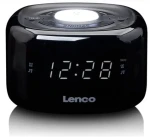 Lenco CR-12 čierna / FM rádio / Hodiny / Alarm / Nočné svetlo / LED displej (CR-12BK)