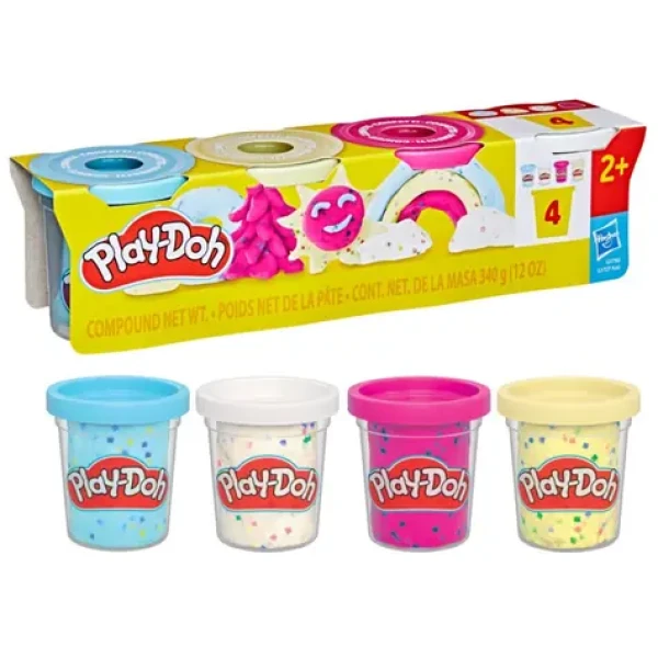 Hasbro Play-Doh 4ks kelímkov s konfetami