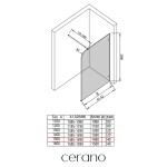 CERANO - Sprchová zástena Walk-in Orbis Round - Pravá - 8 mm - guľatá vzpera - biela matná, mliečne sklo - 150x200 CER-999935