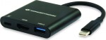 Conceptronic DONN01B USB-C dokovací adaptér / 1x USB-A 3.0 / 1x HDMI (4K @ 30Hz) / 1x USB-C PD 60W (DONN01B)